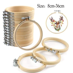 1pcs 36/34/27/25/20/18/13cm Embroidery Cross-Stitch Wooden Frame Hoop Circle Embroidery Shed DIY hand Craft Sewing Needwork Tool