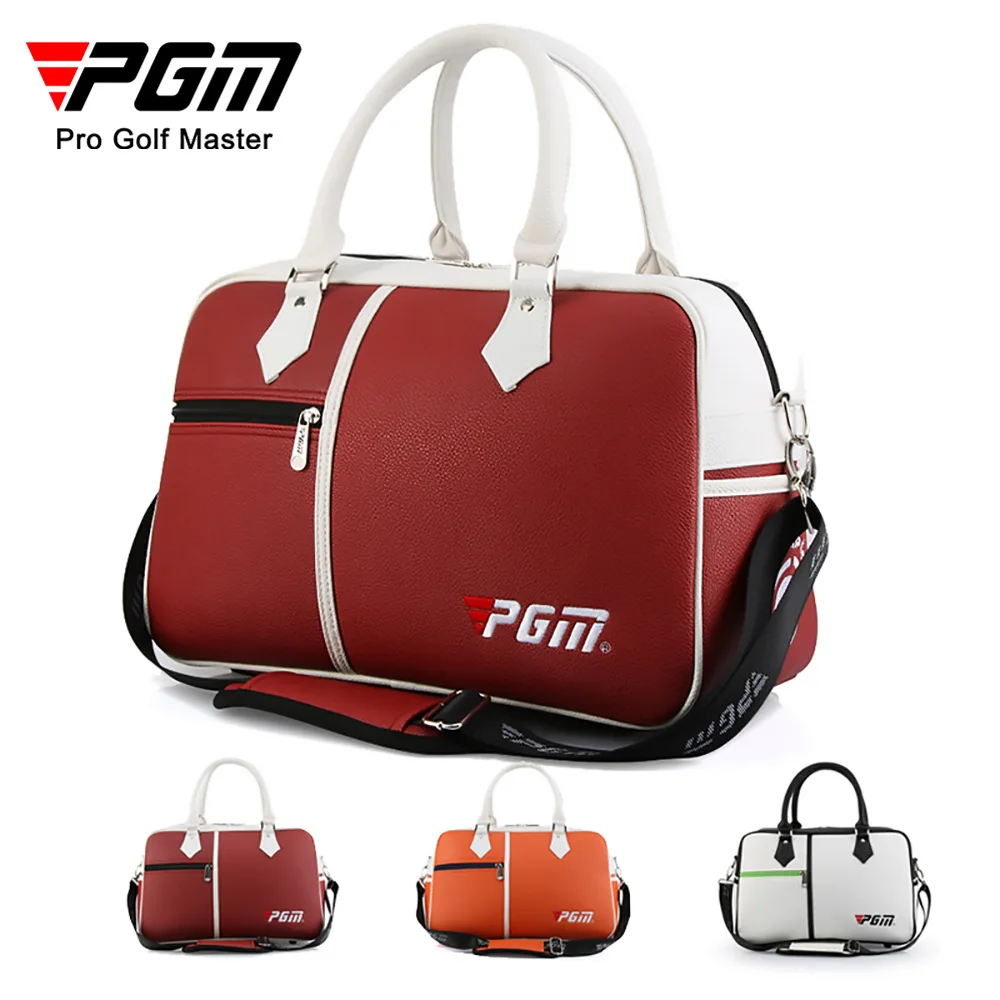 PGM Golf Clothing Bag Large Capacity Ultra Light and Portable Men\'s and Women\'s PU Shoes Bag Cross Body Shoulder Bag YWB017