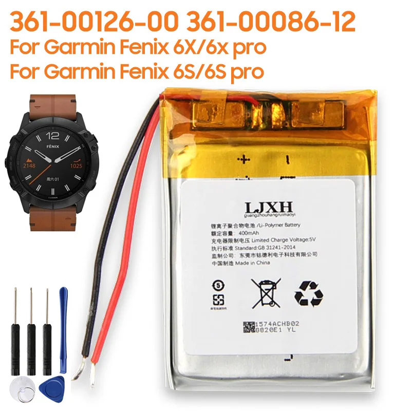 Replacement Battery 361-00126-00 361-00086-12 For Garmin Fenix 6X Pro 6S Pro Vivoactive 3 Music Rechargeable Battery