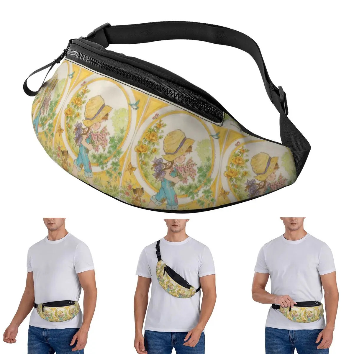 Crossbody Waist Bag Sarah Kay Girl Men Women Fanny Pack Travel Running Money Phone Pouch