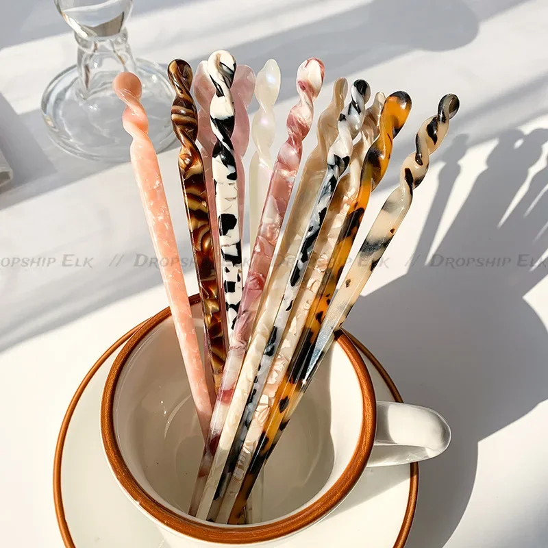 Jepit rambut gaya China mode jepit rambut wanita sumpit asetat antik Aksesori penata kecantikan gadis perhiasan pernikahan