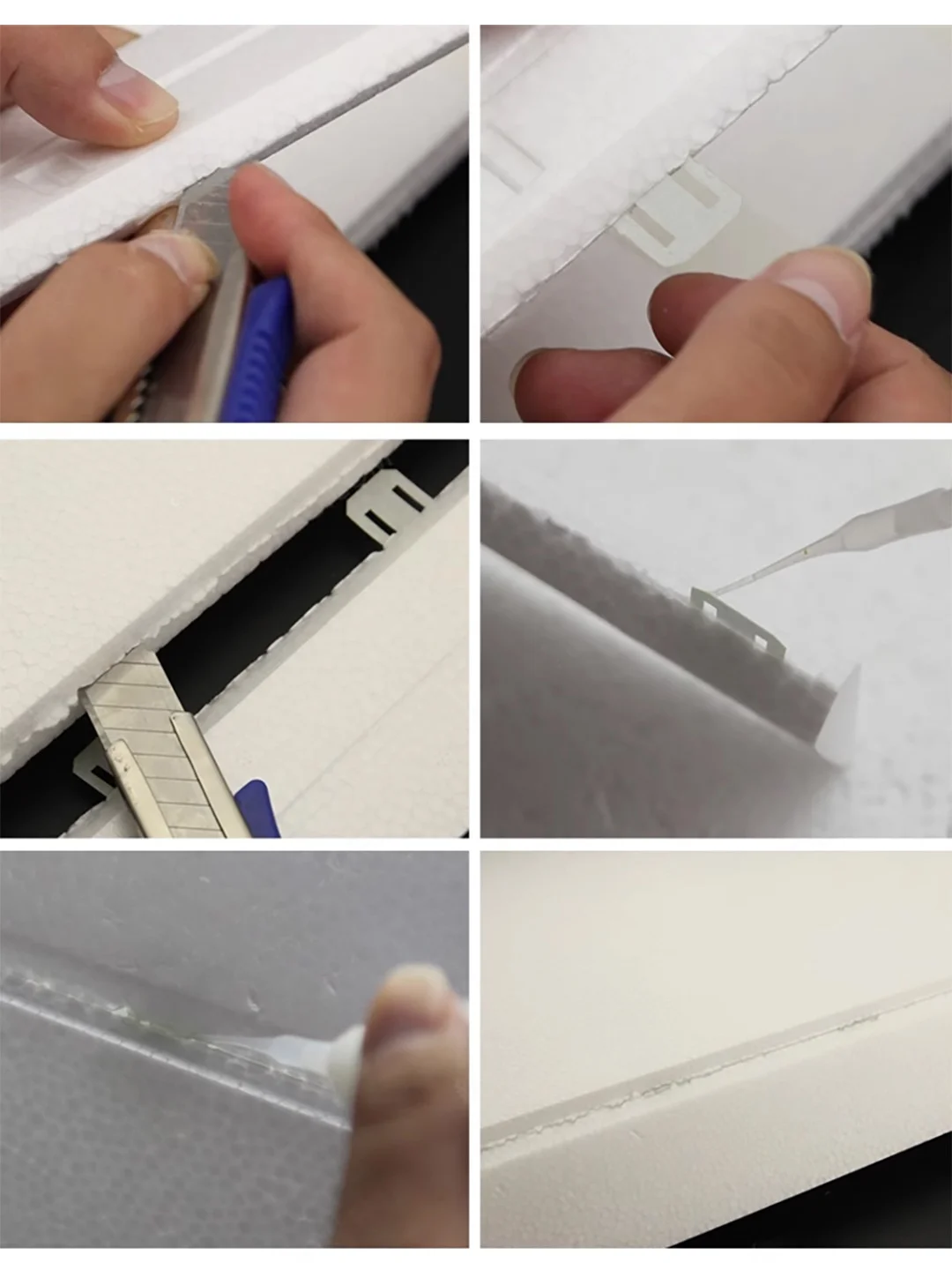 10/20/50pc DIY Starrflügel RC Flugzeug Modell Ruder Papier Scharnier Querruder Schwanz Flügel Stecker KT Schaum balsa für Fernbedienung Spielzeug – Detail 4