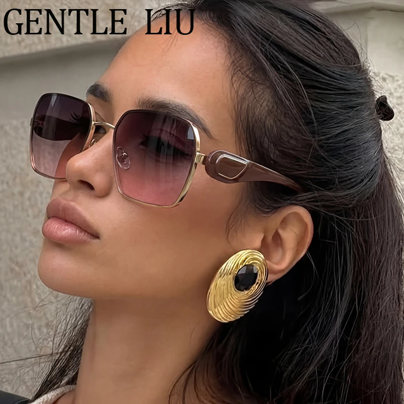 

Vintage Oversized Square Sunglasses Women 2026 Luxury Designer Big Frame Sun Glasses Fashion Shades Travelling Driving Eyewear