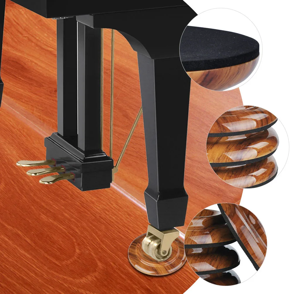 

4pcs Piano Foot Floor Pads Non-Slip Thick Protective Mats For Wood Tile Carpet Floors Upright Piano Furniture Legs Chairs Tables