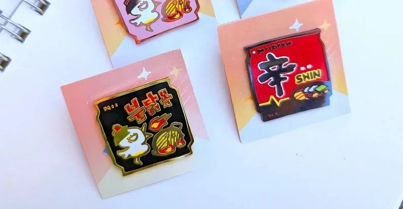 Buldak Shin Ramen  Hard Enamel Pin（It's not soft enamel）