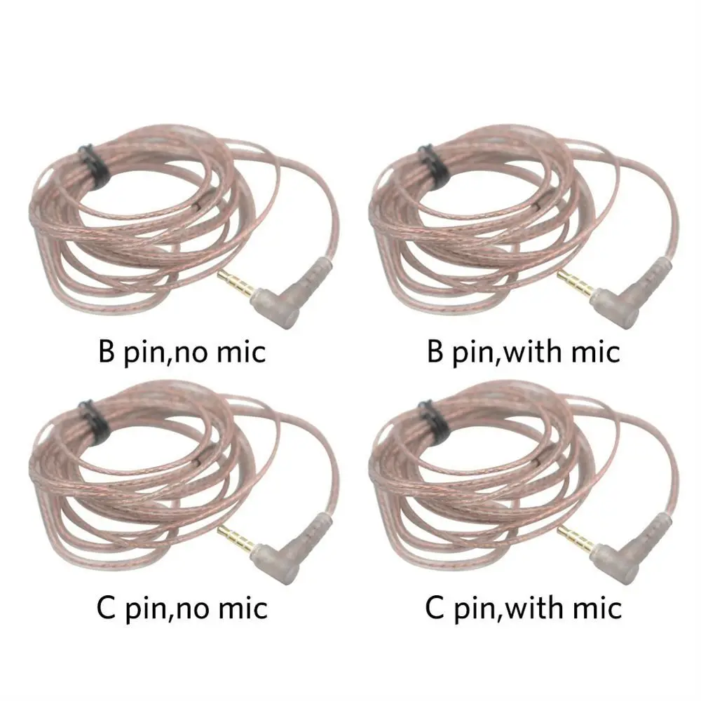 Cable trenzado de alta pureza, Cable intrauditivo de cobre sin oxígeno, Cable para auriculares de 2 pines, Cable para auriculares KZ, Cable para auriculares ZS10