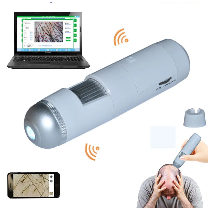 Wireless connection Digital Skin Scalp hair Diagnosis detection Analyzer Machine with Support Andriod iOS Windows