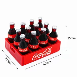 13Pcs/Set Dollhouse Miniature Mini Coke Bottles Drinks Cola Basket Tray Model Kits Kitchen Food Play Scene Decoration Accessorie