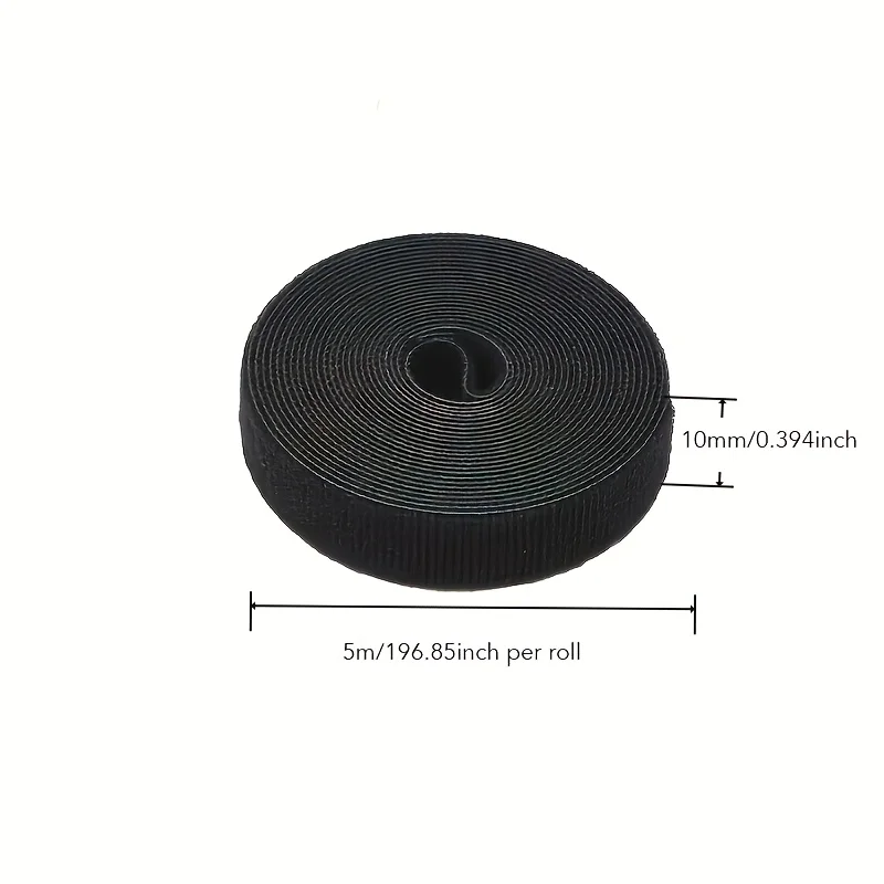 5m data cable storage tool, reusable Velcro cable organizer, computer cable tie, desktop cable routing, fixed strap - view 4