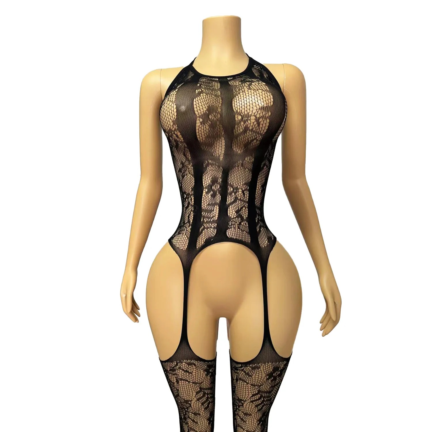 Woman Lingerie Sexy Open Crotch Lingerie Babydoll Teddy Fishnet Bodystocking Lenceria Sexy Costumes Chemise Underwear