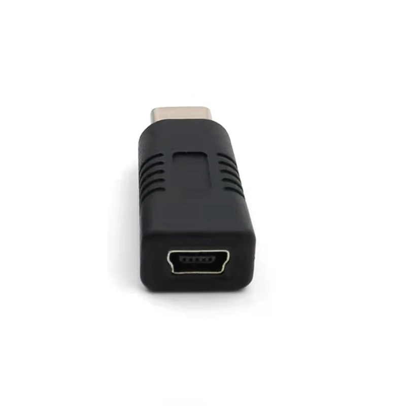 Mini USB Female to Type C Male Adapter Durable Anti Corrosion Portable Phone Converter Charging Data Transfer Adapter 24BB