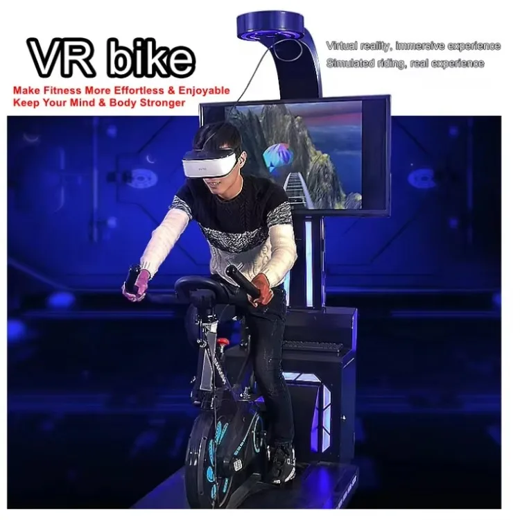 Kids Adults VR Bicycle Bike Simulator Sports Training Fitness 9D Racing Game Vr Theme Park Arcade Indoor Malls Exercise Machine