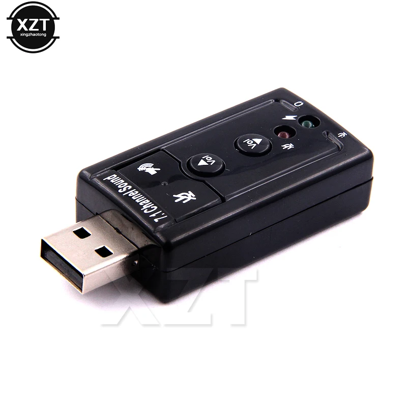 New Virtual 7.1 Channel Sound Card External USB 2.0 Audio Mic Speaker Adapter Microphone Stereo 3.5mm Jack Headset Sound Card