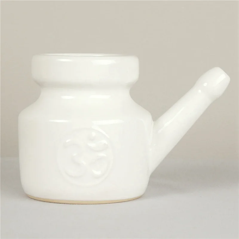 

AA20-2X 350Ml Neti Pot Nose Cleaning Pot Durable Leakproof Spout Pot For Nasal Rinsing Nose Washing Men Women, White