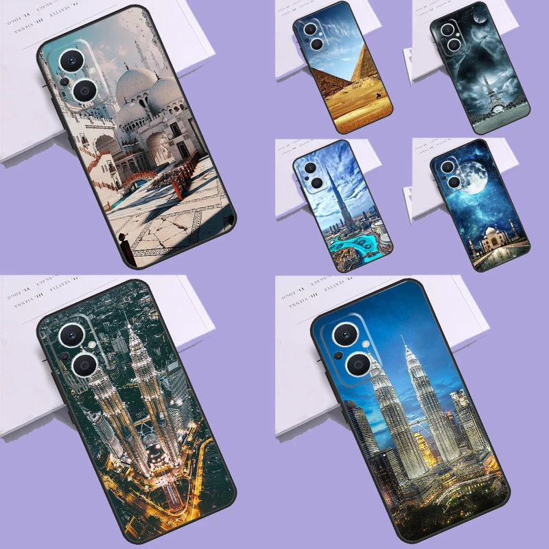 Pyramids Taj Mahal Dubai Funda For OPPO Reno 8 7 6 5 4 Lite 3 2Z 4Z 5Z 8T OPPO Find X6 X5 Pro X2 X3 Neo Lite Case