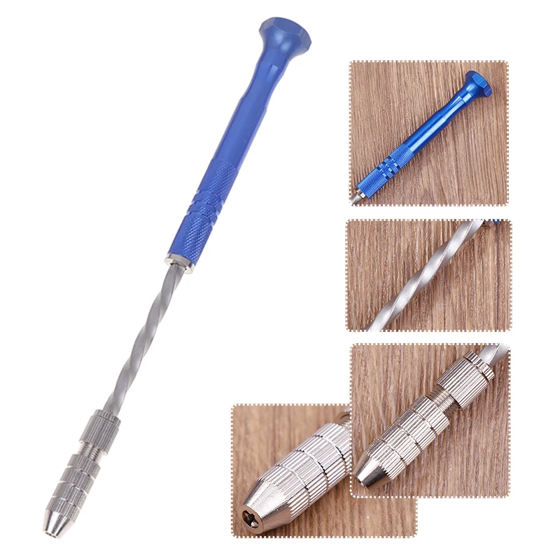 Набор ручных спиральных сверл 0,5-3 мм, синий удлиненный полуавтоматический инструмент для сверления янтарных пластиковых печатных плат, спиральная дрель, бытовые инструменты
