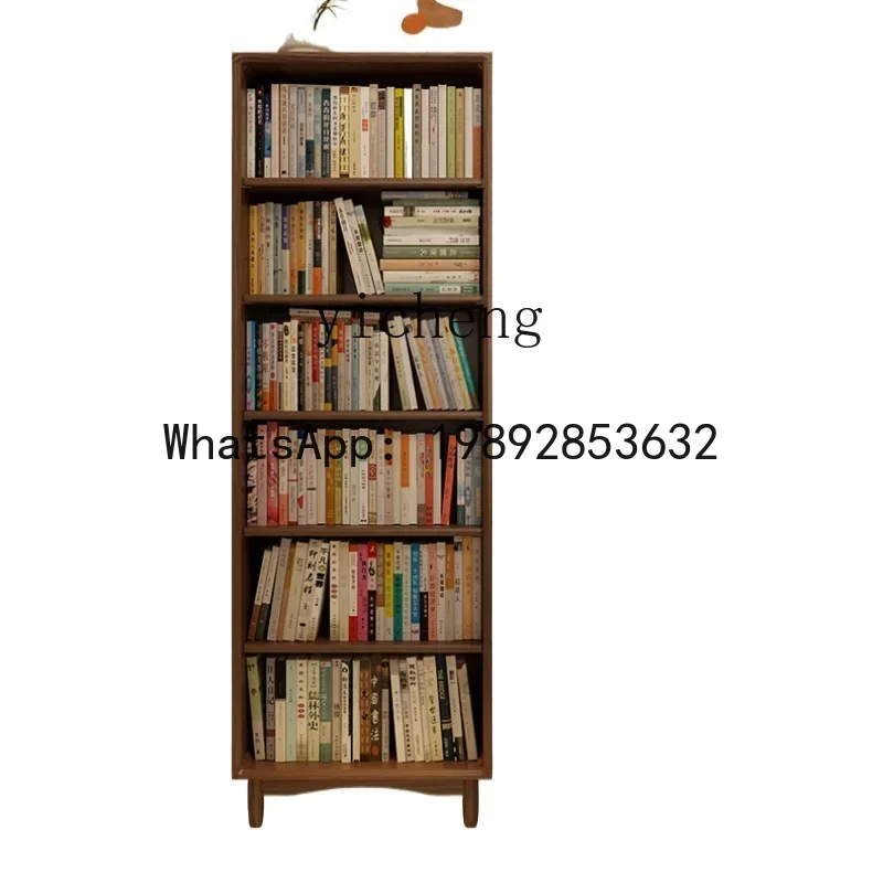 

Solid Wood Bookcase Floor Wall Storage Cabinet Living Room Integrated Storage Rack