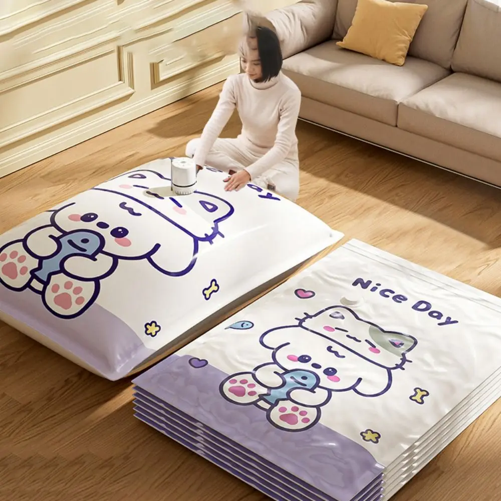 

Portable Cartoon Quilt Storage Bag Thickened Household Vacuum Compression Bag Waterproof Clothes Storage Bags Camping