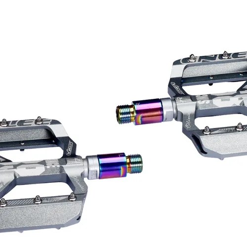 Imagen 2 del producto ENLEE Material de acero inoxidable extensores de eje de Pedal de bicicleta pernos de extensión espaciadores para pedales de bicicleta de carretera MTB