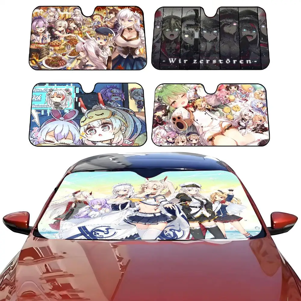 

A-Azur L-Lane на заказ, мультяшный аниме, автомобильный солнцезащитный козырек, зонтик, лобовое стекло автомобиля, солнцезащитный козырек, защита от ультрафиолета и внутренний охладитель