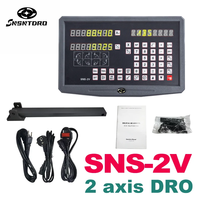 

DRO Digital readout SNS-2V 2-axis Universal Lathe milling machine TTL AC110V/220V display FOR linear scale Rrating Ruler Encoder