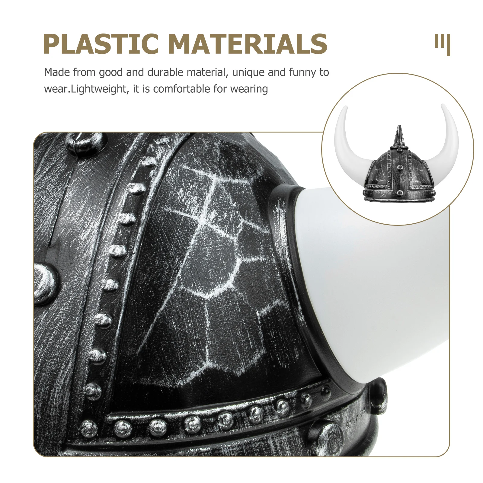 バイキングホーン帽子パフォーマンス大人のコスチューム帽子ハロウィンコスプレ小道具バイキングプラスチック