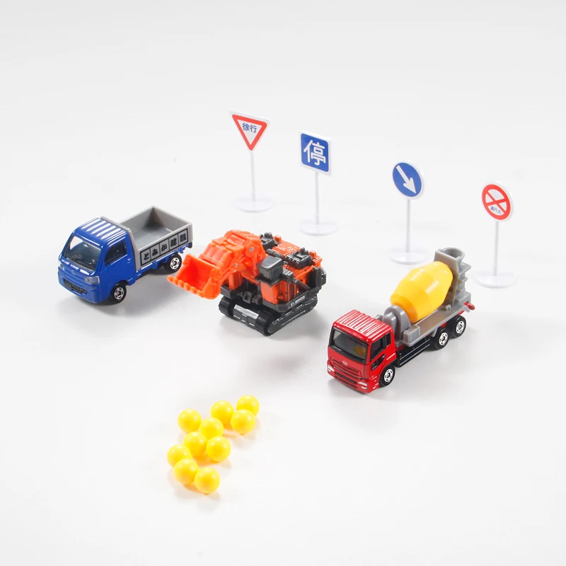 Ensemble de véhicules de construction Tokyo ara Tomy Tomica pour enfants, jouets en alliage, véhicule à moteur, modèle en métal moulé sous pression, cadeau de Noël pour garçons