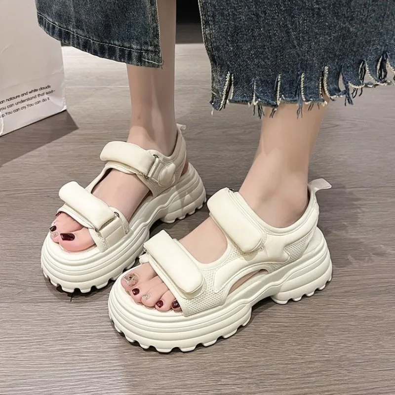 2023 New Shoes for Women Basic Women\'s Sandals Summer Sports Sandals Women Solid Platform Shoes Ladies Sandalias De Mujer