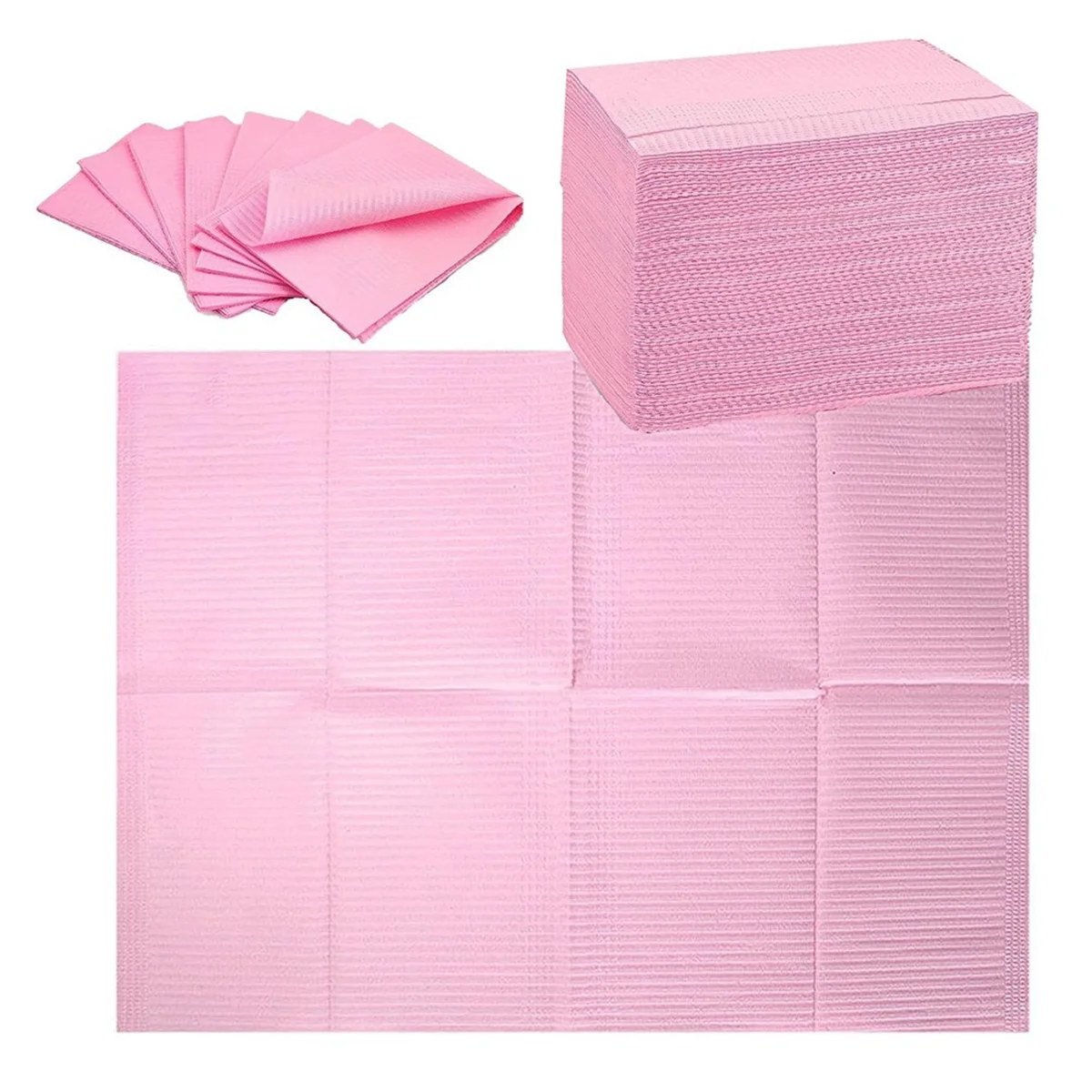 125PCS Disposable Nail Art Table Towels Mat 13 X 17inch Waterproof Nail Art Mat Paper Sheet Clean Pads Tattooing Pink