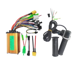 Electric Bike/Bicycle E-bike E-scooter Brushless Controller 24V 36V 48V 350W 12A 15A 18A with Twist Thumb Throttle