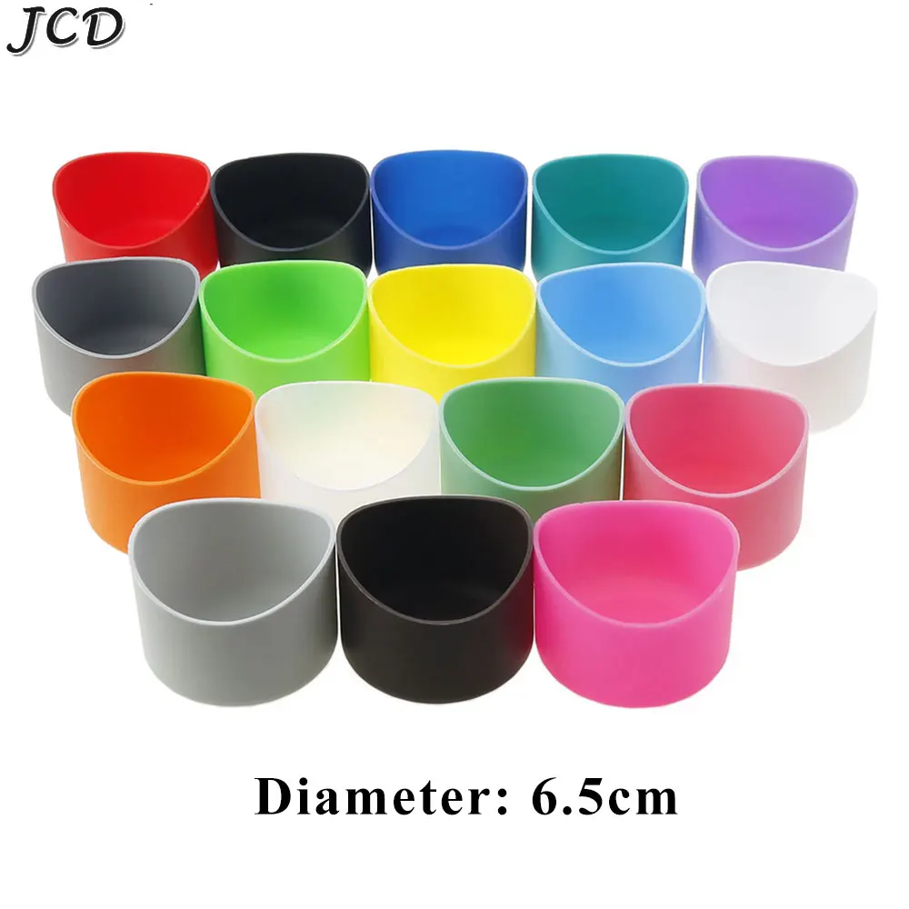 JCD 6,5 cm Silikon-Cup-Basis-Schutzhülle, Gummi-Unterseite, Isolierhülle, rutschfestes Zubehör für Wasserflaschen