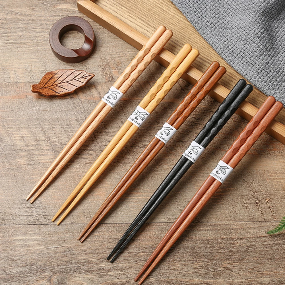 

Non-Slip Wooden Chopsticks Eco-Friendly Reusable Home-Use Lightweight Practical Gift Set For Housewarming Travel