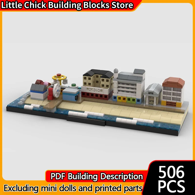 

Модель с видом на улицу, строительные кирпичи, океан, город, Мэриленд, горизонт, модульная технология, детские праздничные подарки, сборка игрушек, костюм