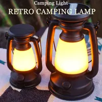 Portable Camping Lantern USB Rechargeable And Solar Energy Charging Hanging Tent Lamp Stepless Dimming of Cold and Warm Light