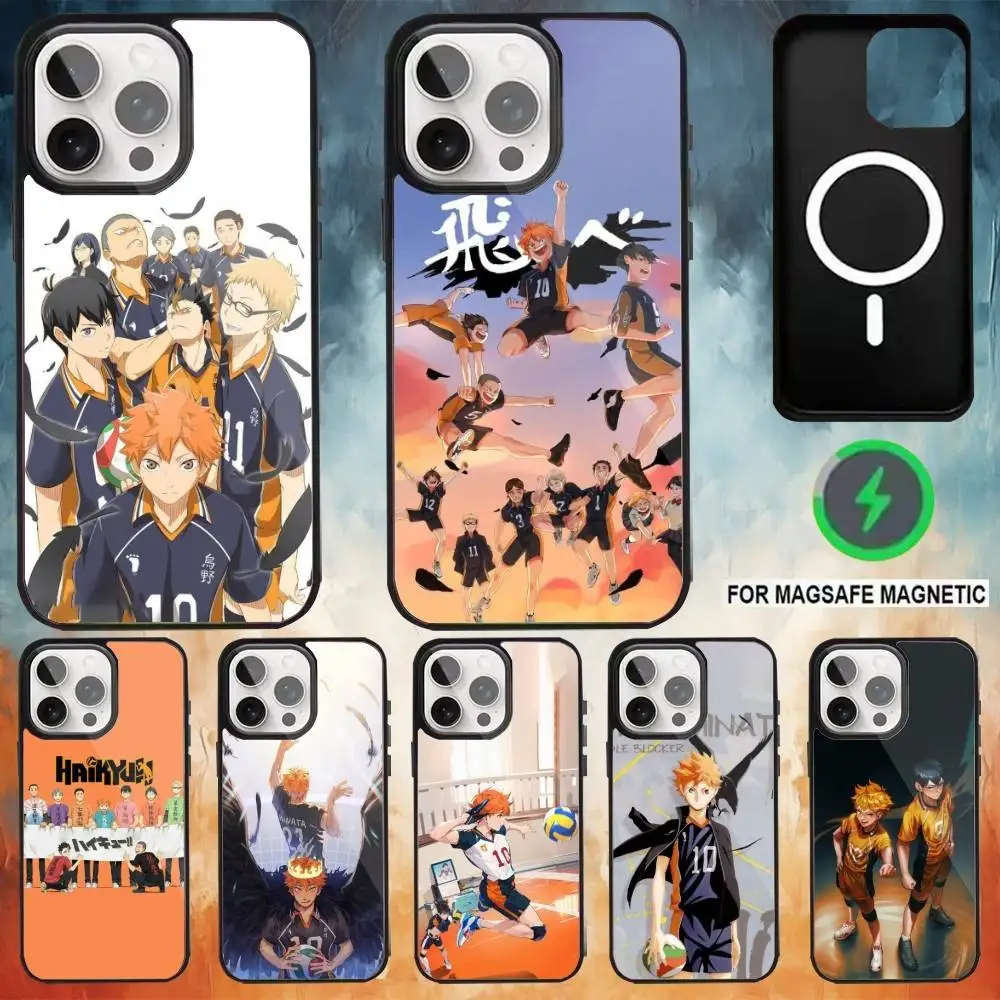 

Anime H-Haikyuu Phone Case For iPhone 17,16,15,14,13,12,Plus,Pro,Max for Magsafe Magnetic Wireless Charging
