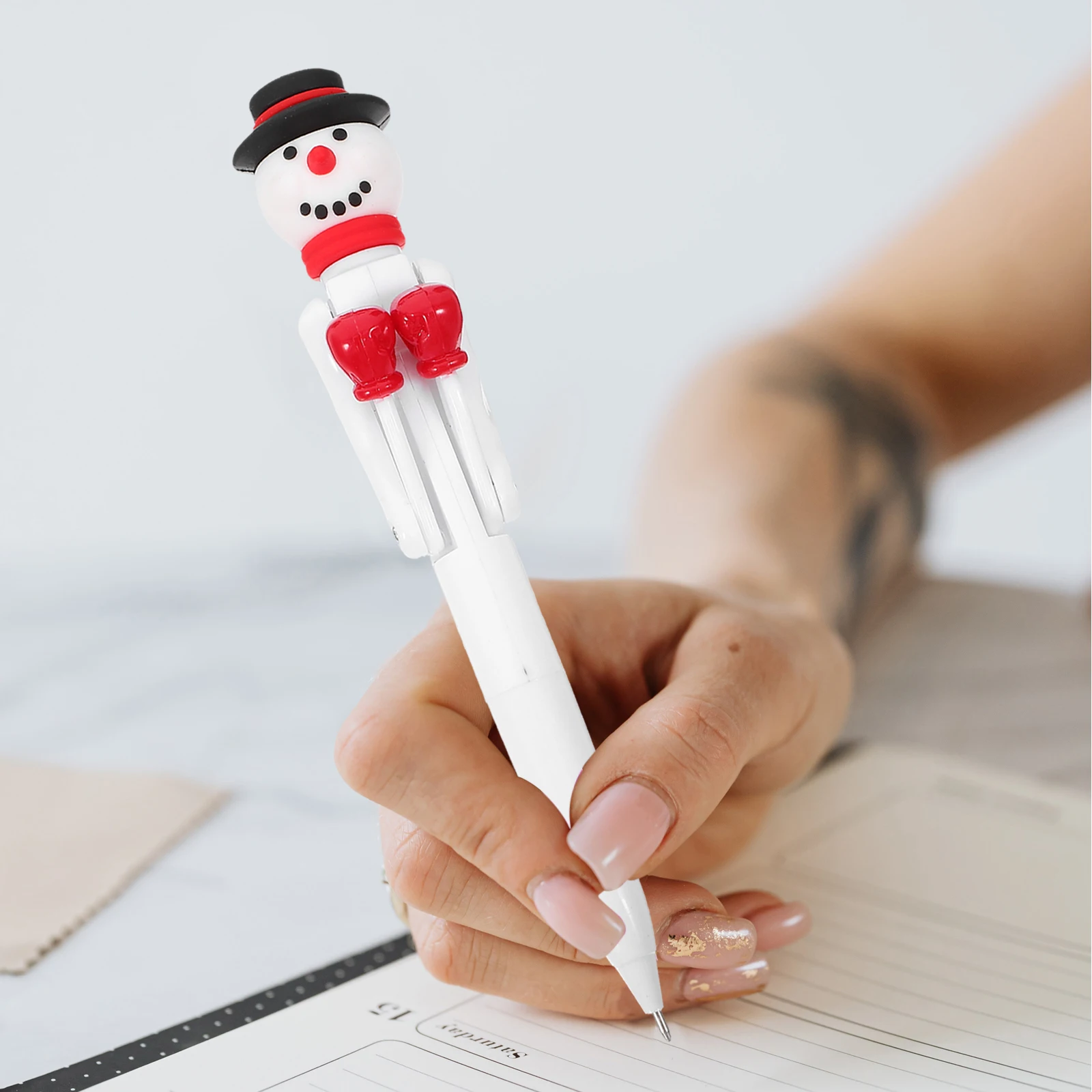 

Christmas Ballpoint Pens Boxing Ballpoint Pen Robot With Punching Arm And Crisp Button Funny Novelty Pen Xmas Stationery Decor