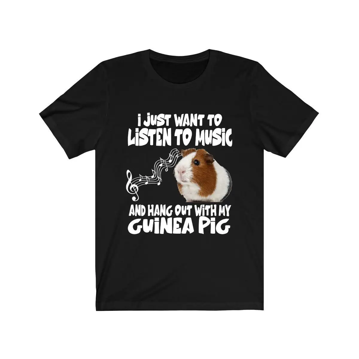 Listen To Music Hang Out With My Guinea Pigs T Shirt Pig Owner Lover Animal