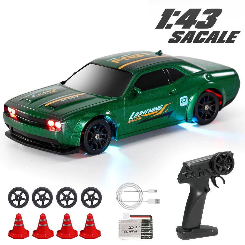1:43 RC Drift Auto 2.4G 4WD Afstandsbediening Hoge Snelheid Raceauto Desktop Elektrisch Voertuig Model Competitie Speelgoed Jongen Volwassen Geschenken