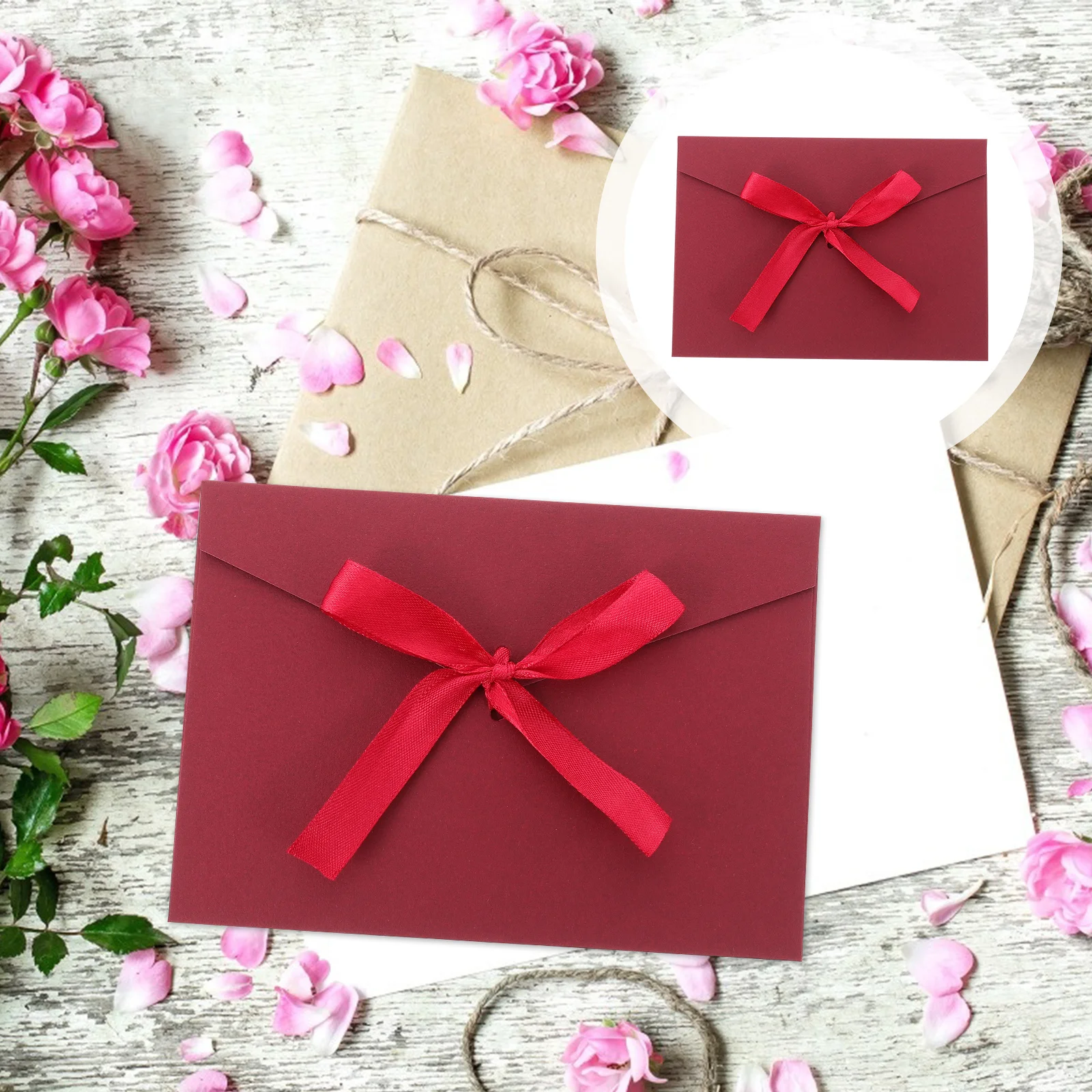 

10Pcs Vintage Style Postcard Envelopes Reinforced Edges for Invitation Cards Blessings Messages Portable Letter Organizer