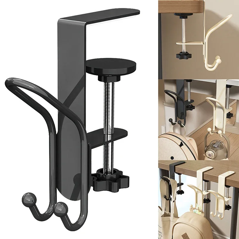 휴대용 책가방 걸이 학생용 책상 가방 걸이 탈부착 가능 휴대폰 핸드백 홀더 다기능 테이블 걸이