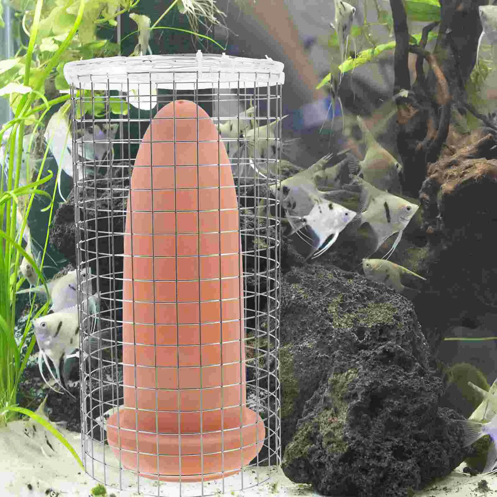 Breeding Fish Cone Spawning Aquarium Discus Slate Angelfish Cave Breed Tank Shrimp Ceramic Bucket Decoration With Angel For Cage