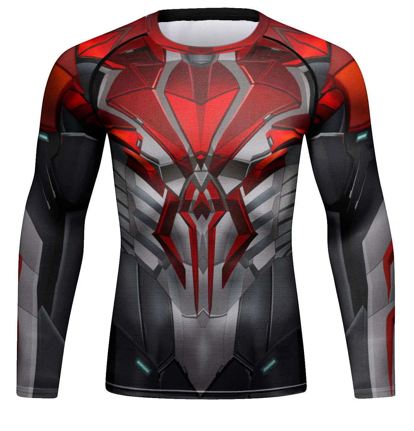 

Men's Compression Sports Shirt Cool Lightning Running Long Sleeve Tee Shirt Dry Fit Workouts Running Tops （23512）