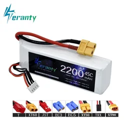 11.1V 2200mAh 3s 45C LiPo Battery For RC Helicopter Aircraft Quadcopter Cars Airplane With T/JST/XT30/XT60 Plug 3S 11.1v Battery