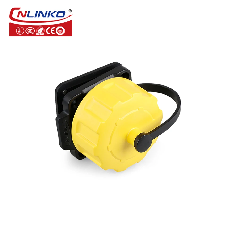 CNLINKO YM24 PBT Plastic Waterproof RJ45 Cable Signal Connector Cat5 CAT6 Panel Mount Socket Plug Network Ethernet Interface