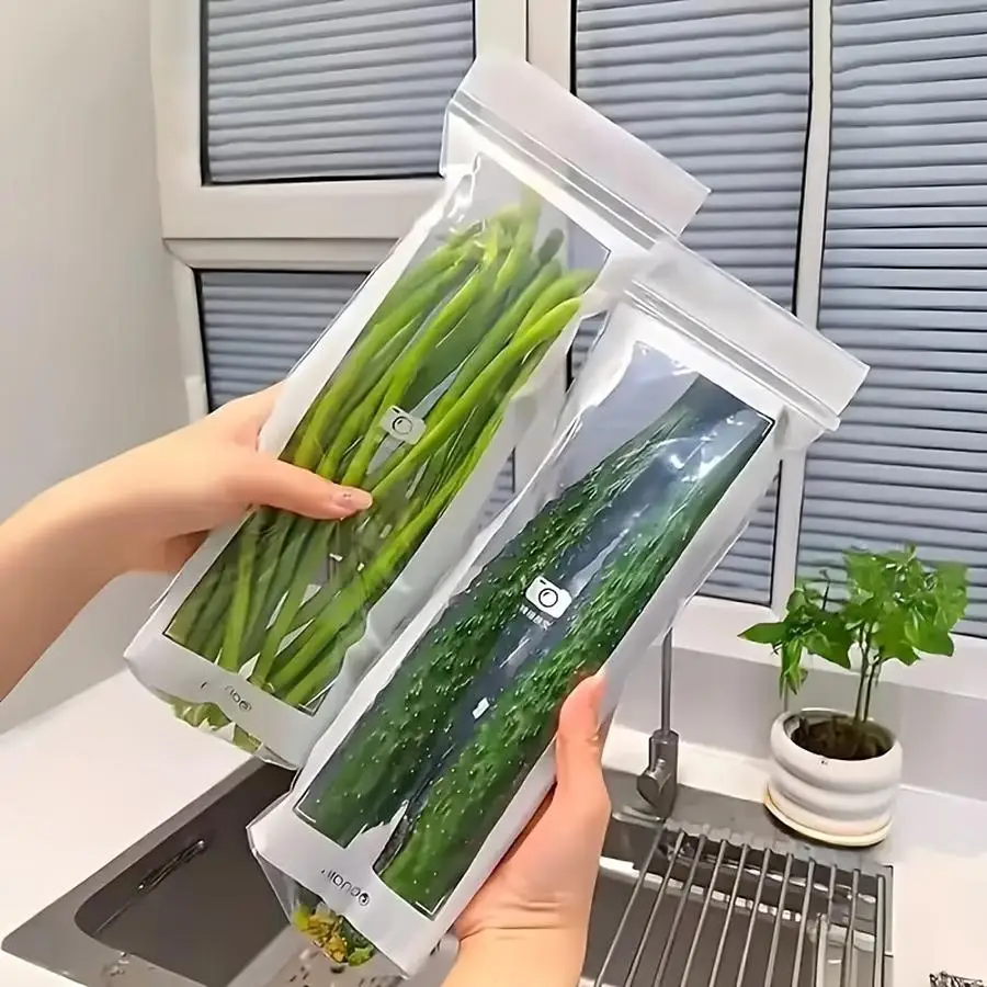 1/5/10/20/50/100pcs s/s Long Food-Grade Fresh-Keeping Bags, Suitable for Kitchen Organization, Leak-Proof, Odor-Proof, and Odor-