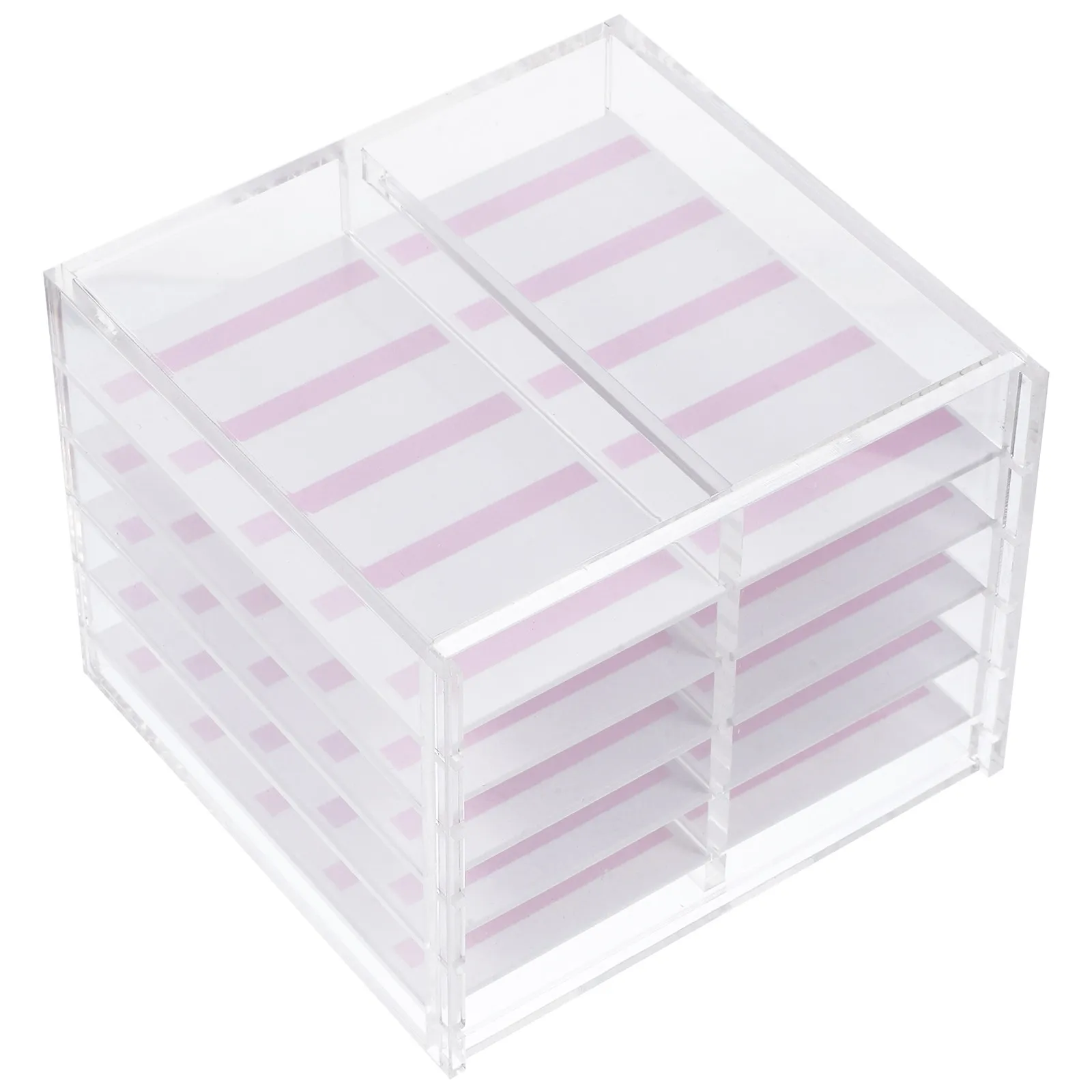 10-Compartment Multi-Layer Acrylic Nail Tips Organizer Box Dustproof Lightweight Nail Art Storage Case Display Manicure Decor