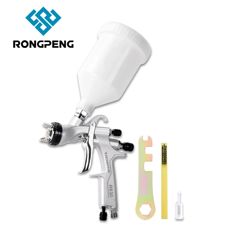 RONGPENG High Performance LVLP Spray Gun R830 Airbrush 1.3/1.4/1.5/1.7/2.0mm Pneumatic Automotive Sprayer for Auto Paint, Primer