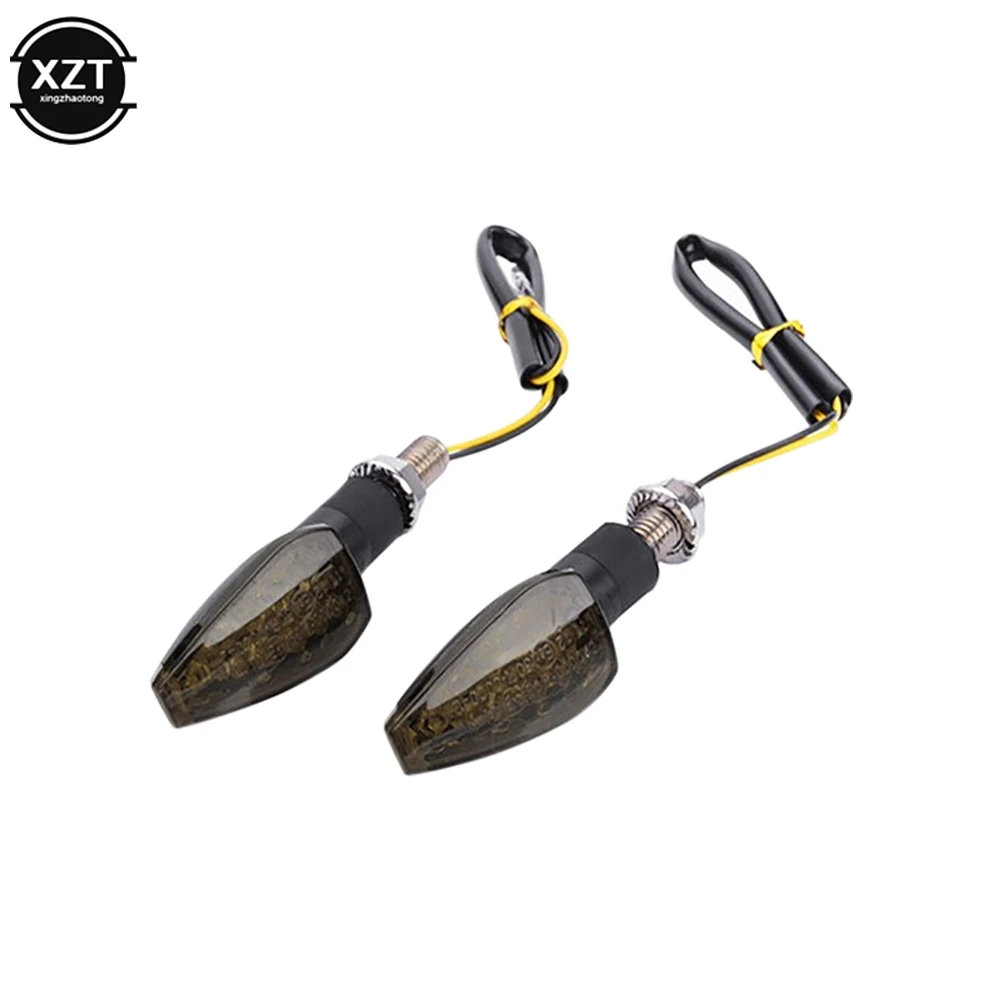 LED Turn Signal Light Super Bright 2pcs Motorcycle Mini Universal Led Motorbike Lampe Amber Blinker LED Indicators Light