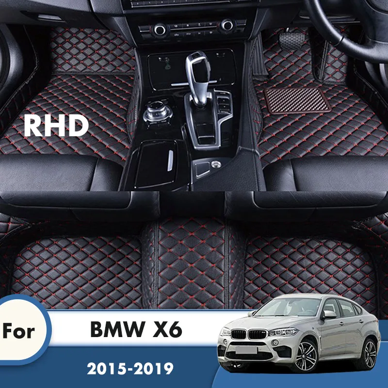 

RHD Carpets For BMW X6 2019 2018 2017 2016 2015 Full Surround Car Mat Artificial Leather Rugs Custom Auto Interior Accessories