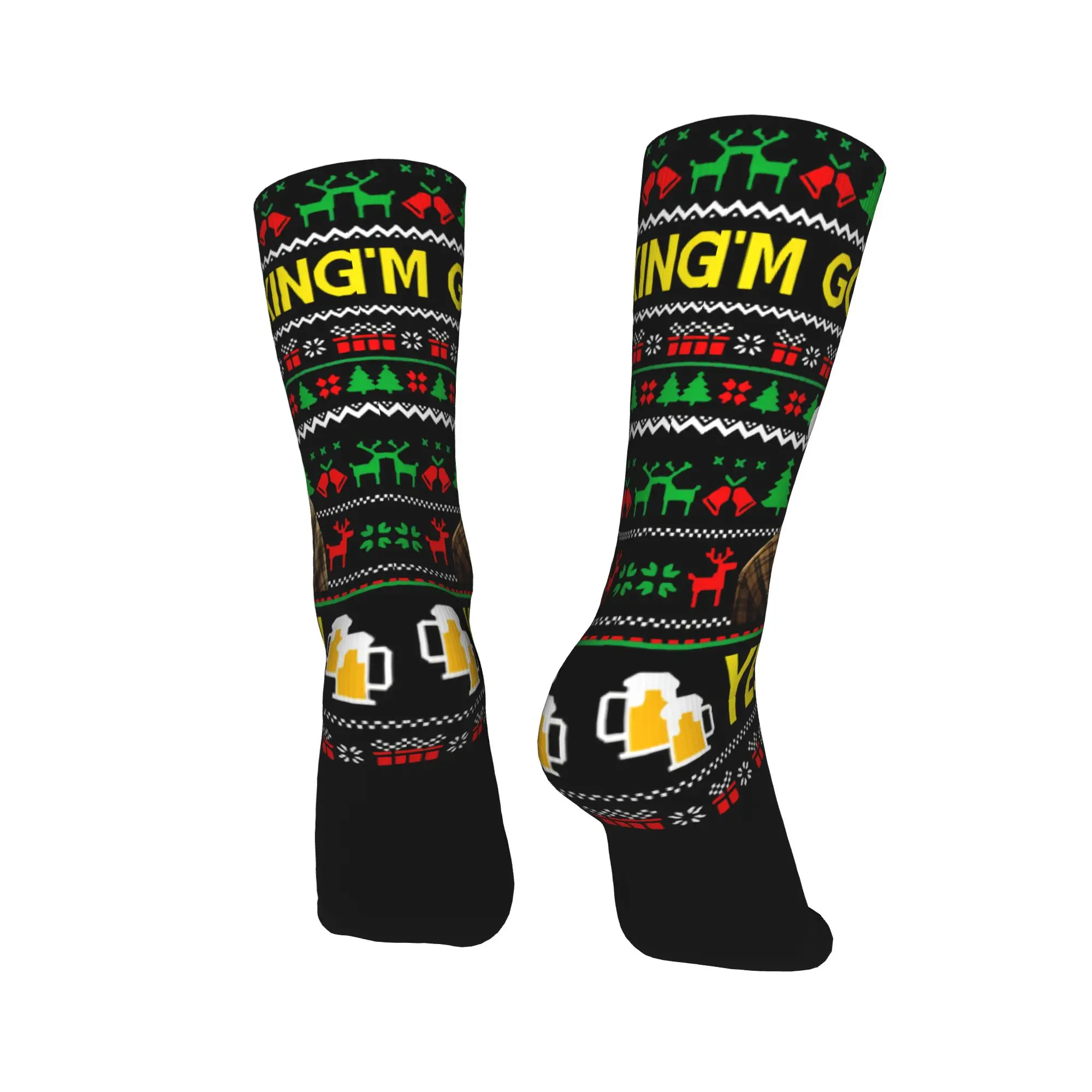 تشارلي هونام إد جين عيد الميلاد أنا الذهاب شرب جوارب موضة الجوارب الكبار الرجال جوارب عالية الجودة الربيع عدم الانزلاق الجوارب #4